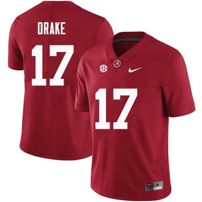 NCAA Men's Alabama Crimson Tide #17 Kenyan Drake Stitched College Nike Authentic Crimson Football Jersey HI17R26DY